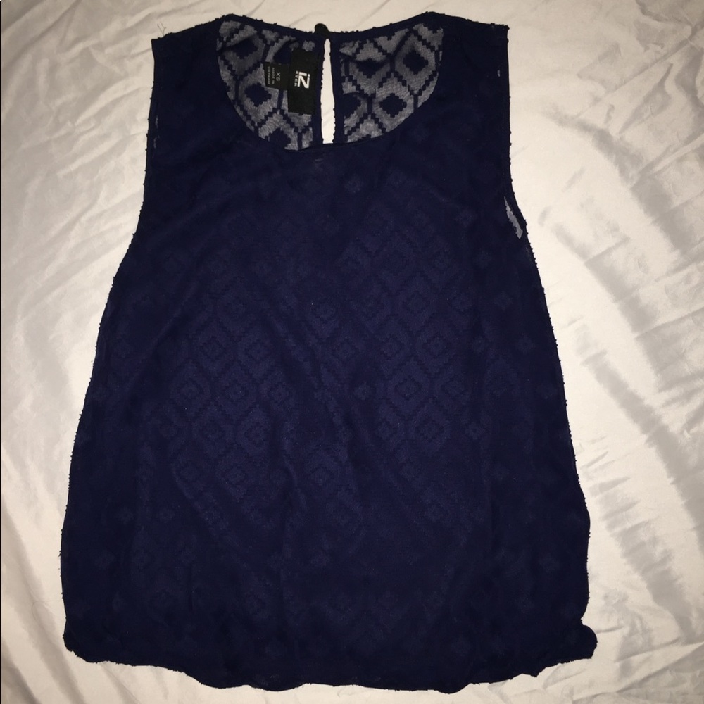 Navy blue tank top ♡ Size xs (juniors)